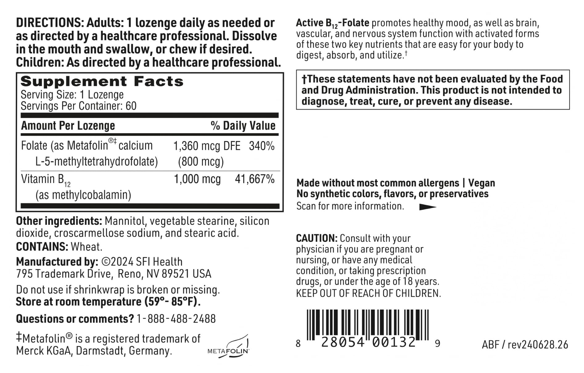 SFI Health 60-count bottle supports busy, on-the-go routines.