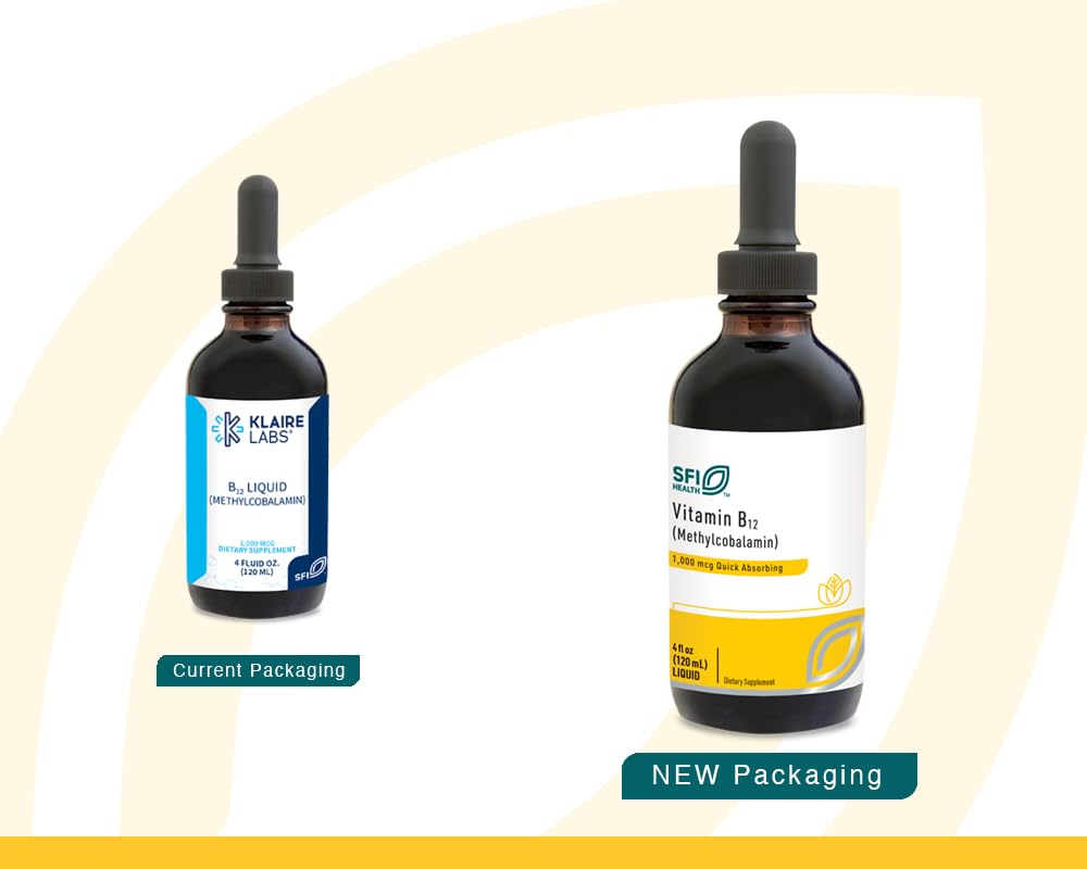 SFI Health B12 liquid dropper releasing drops for quick absorption