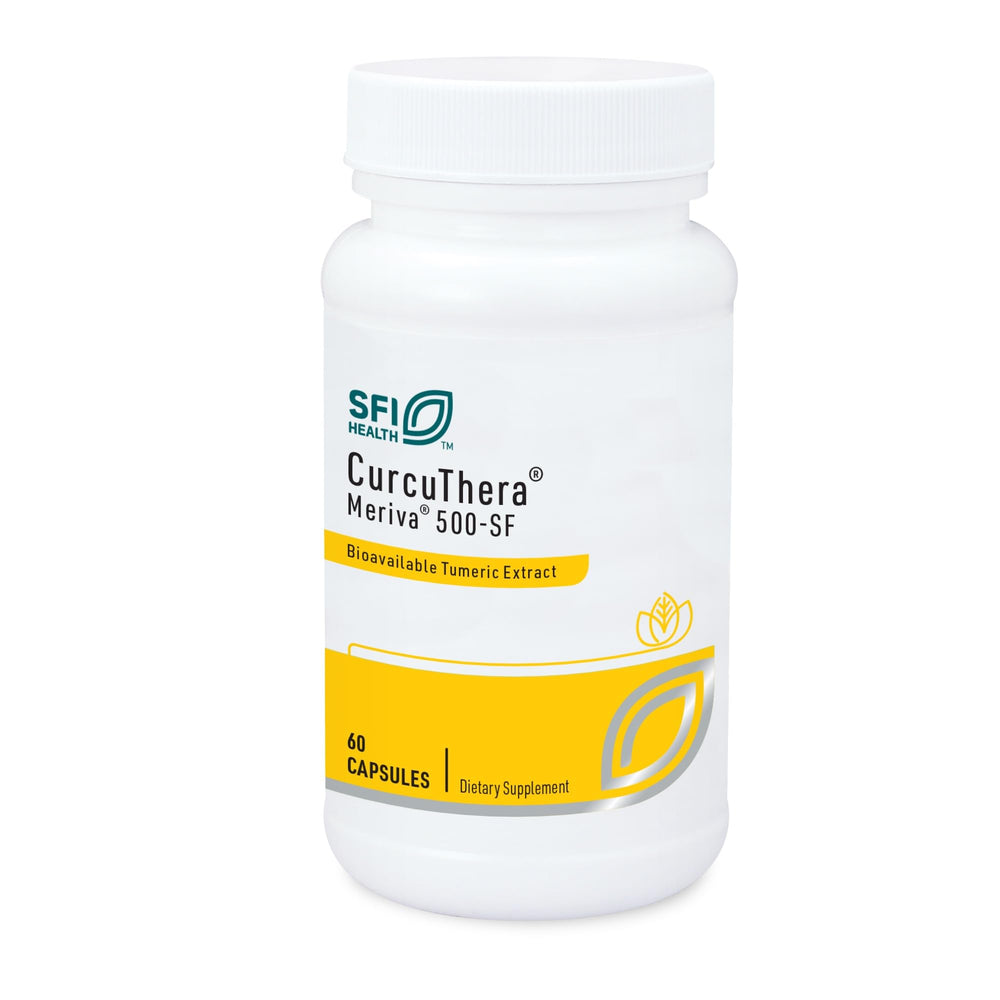 SFI Health CurcuThera bottle showing convenient daily turmeric support.