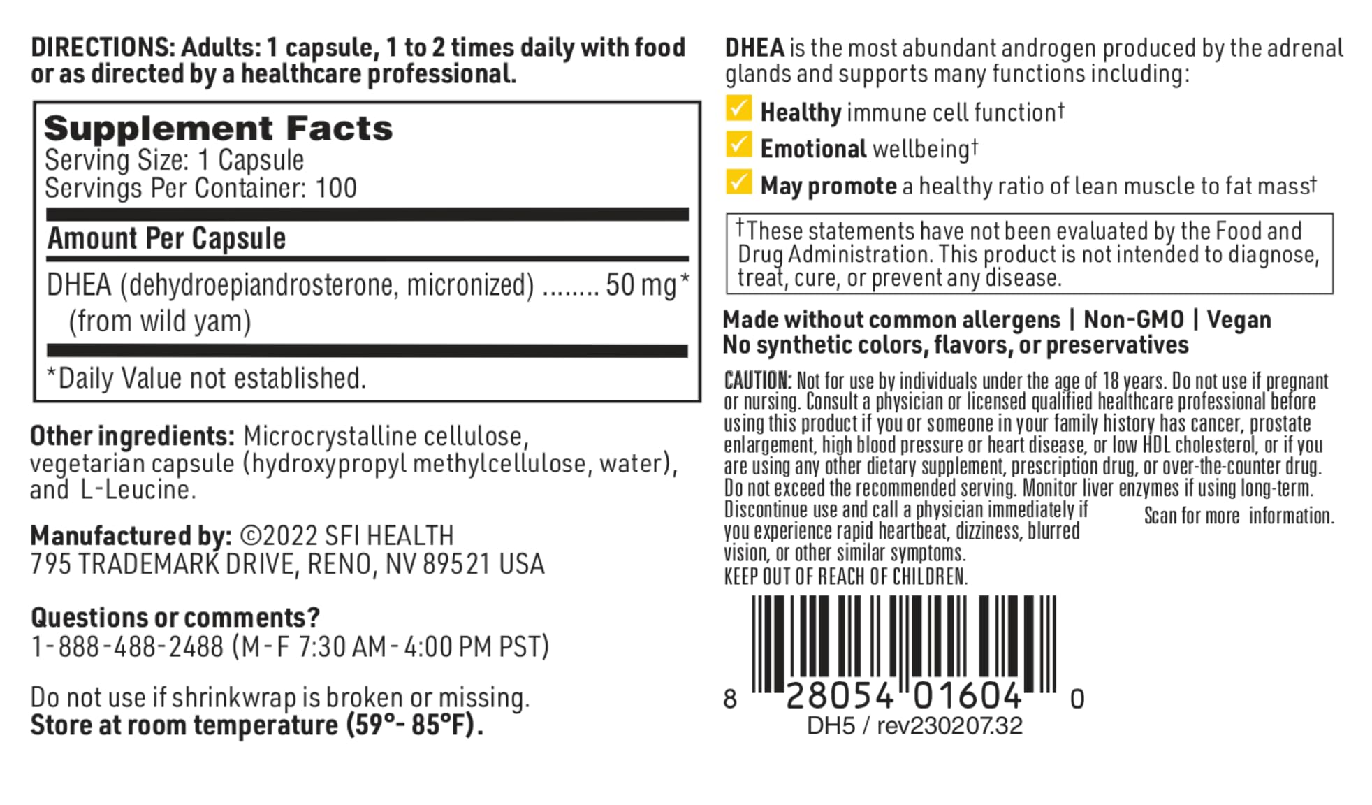 Labeled free from artificial colors, flavors, and preservatives.