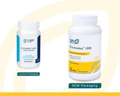 SFI Health Eicosamax 1000TG softgel close-up showing lemon flavor for a clean taste.