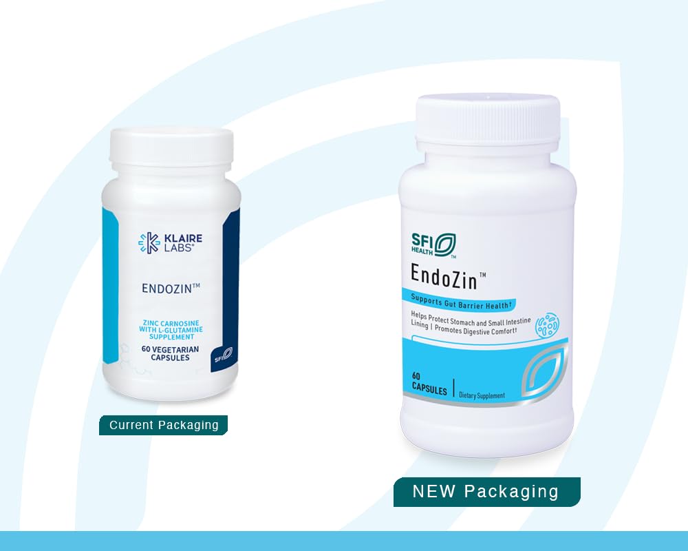 Endozin capsules displayed for daily gut support.