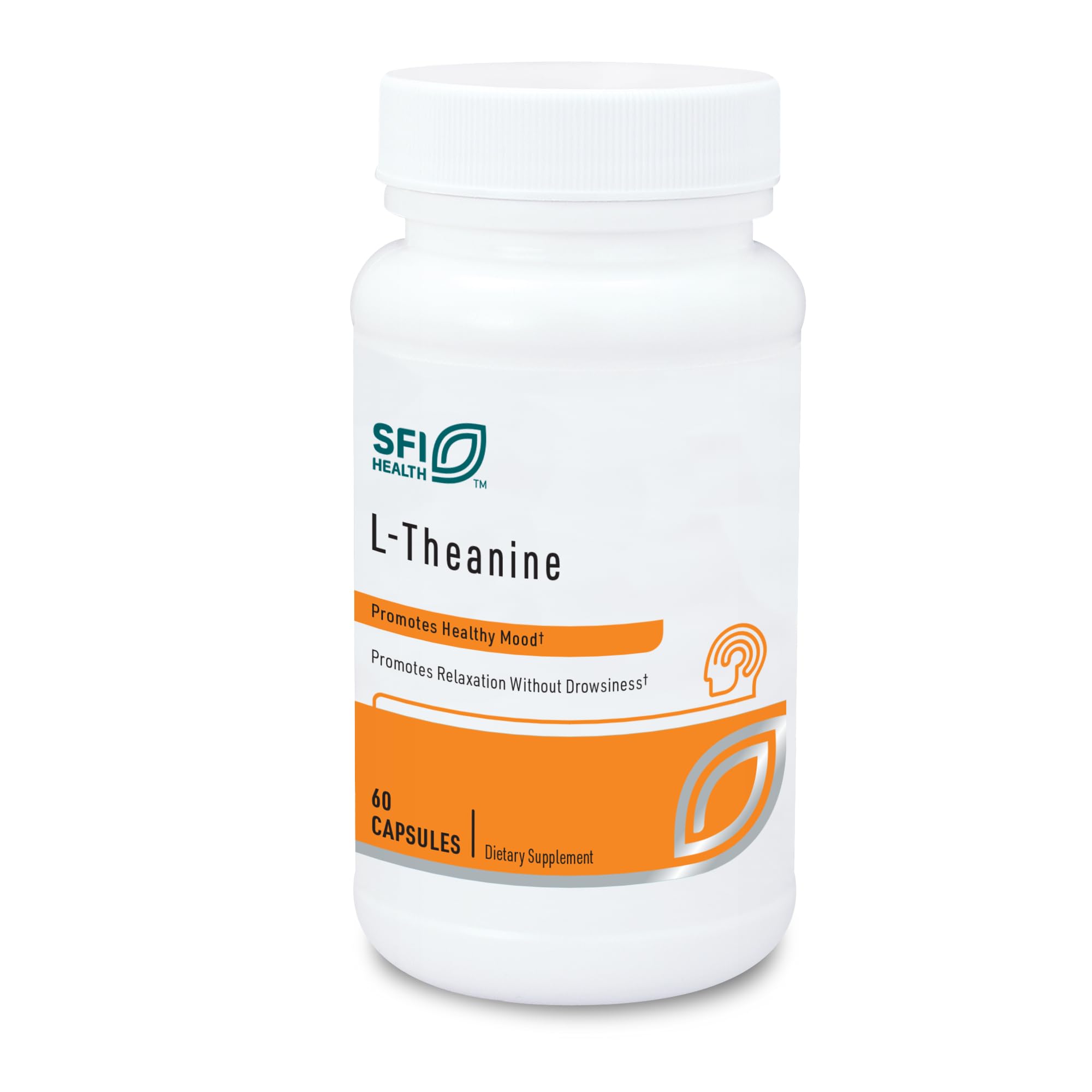SFI Health Klaire L-Theanine 100mg bottle front, ready for daily calming support.