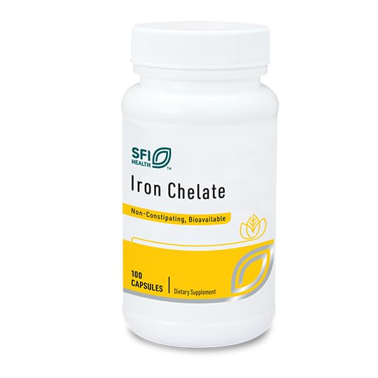 SFI Health Klaire Labs iron bisglycinate bottle—gentle iron support for daily wellness.
