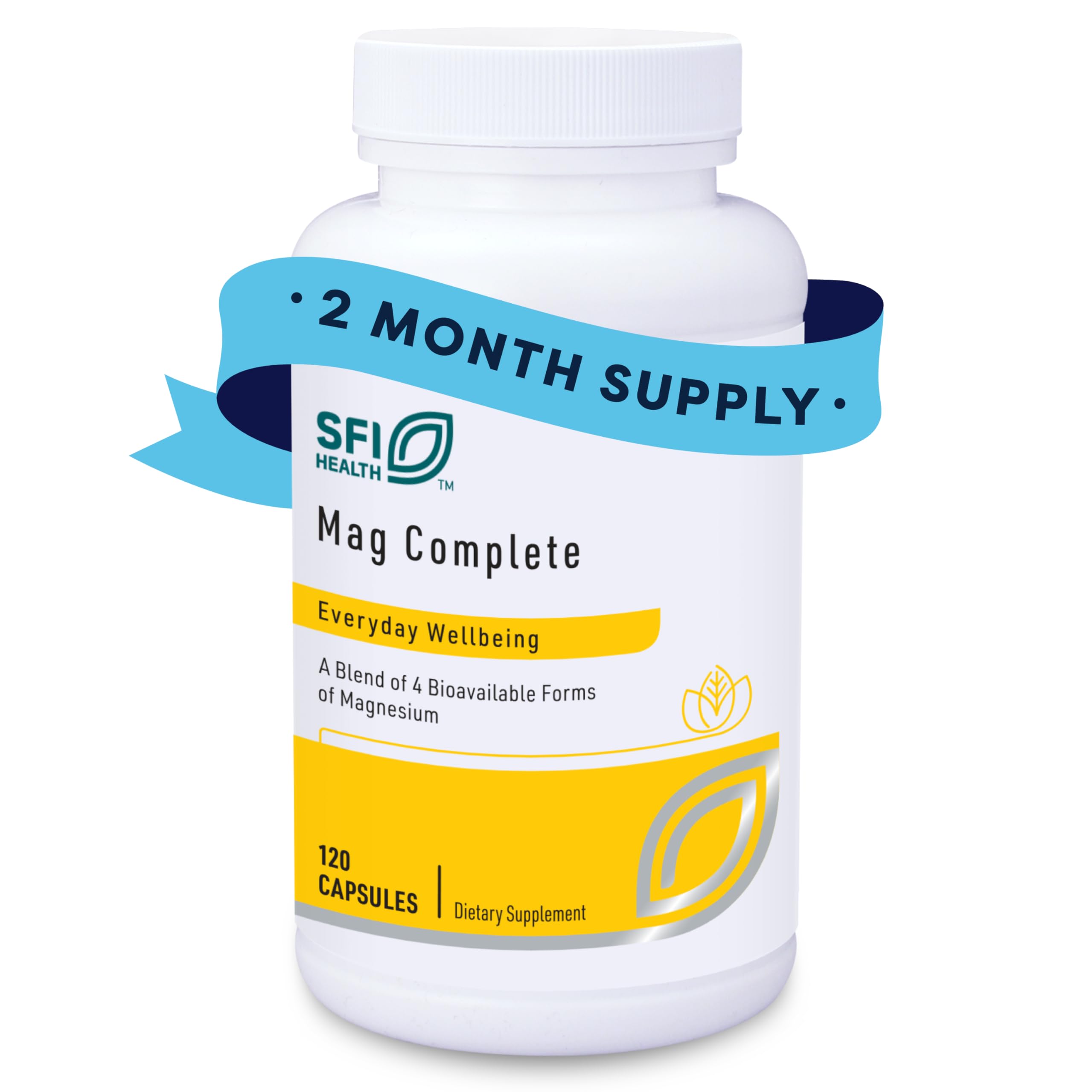 SFI Health Klaire Labs Mag Complete bottle front view for daily magnesium support.