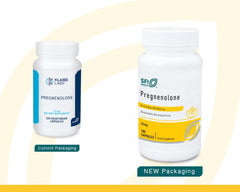 Close-up of SFI Health pregnenolone capsules highlighting micronized, bioavailable form