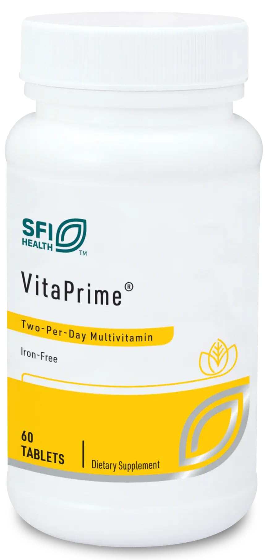 SFI Health VitaPrime bottle on a kitchen counter ready for daily use.