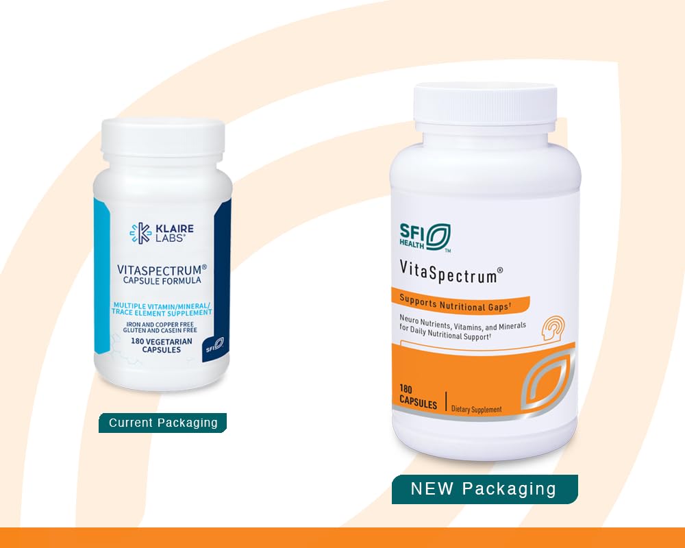 SFI Health VitaSpectrum Kids bottle back highlighting ingredients and allergen information