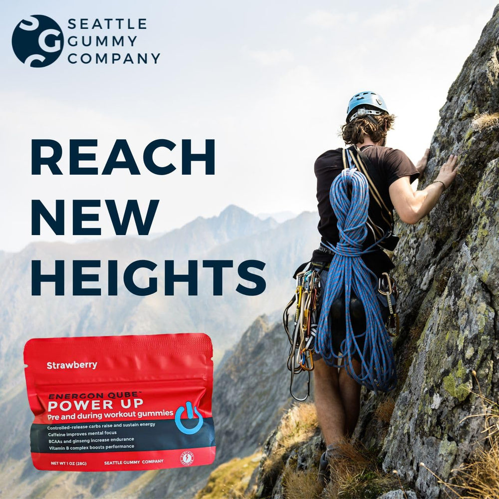 SGC Power Up gummies in use during workout for quick focus