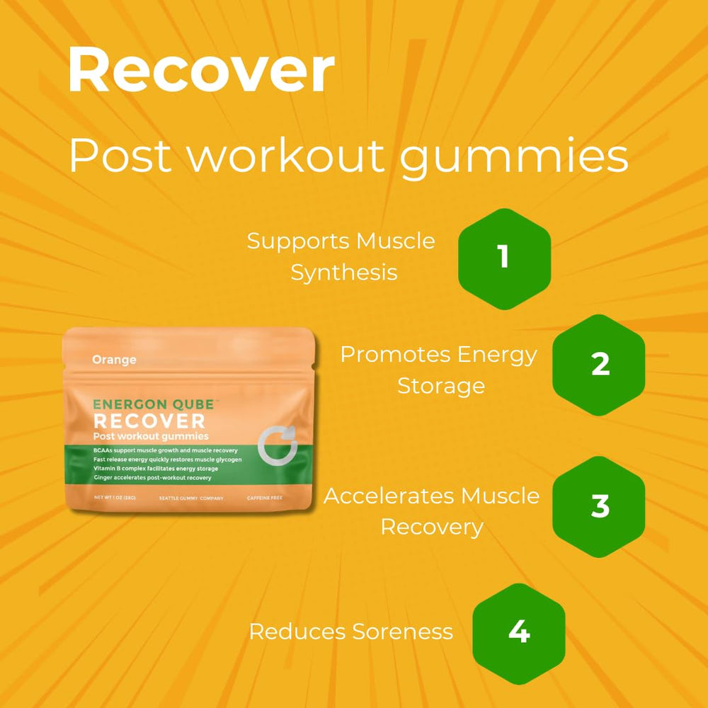 SGC Recover Gummies on-the-go packets for convenient refueling after training