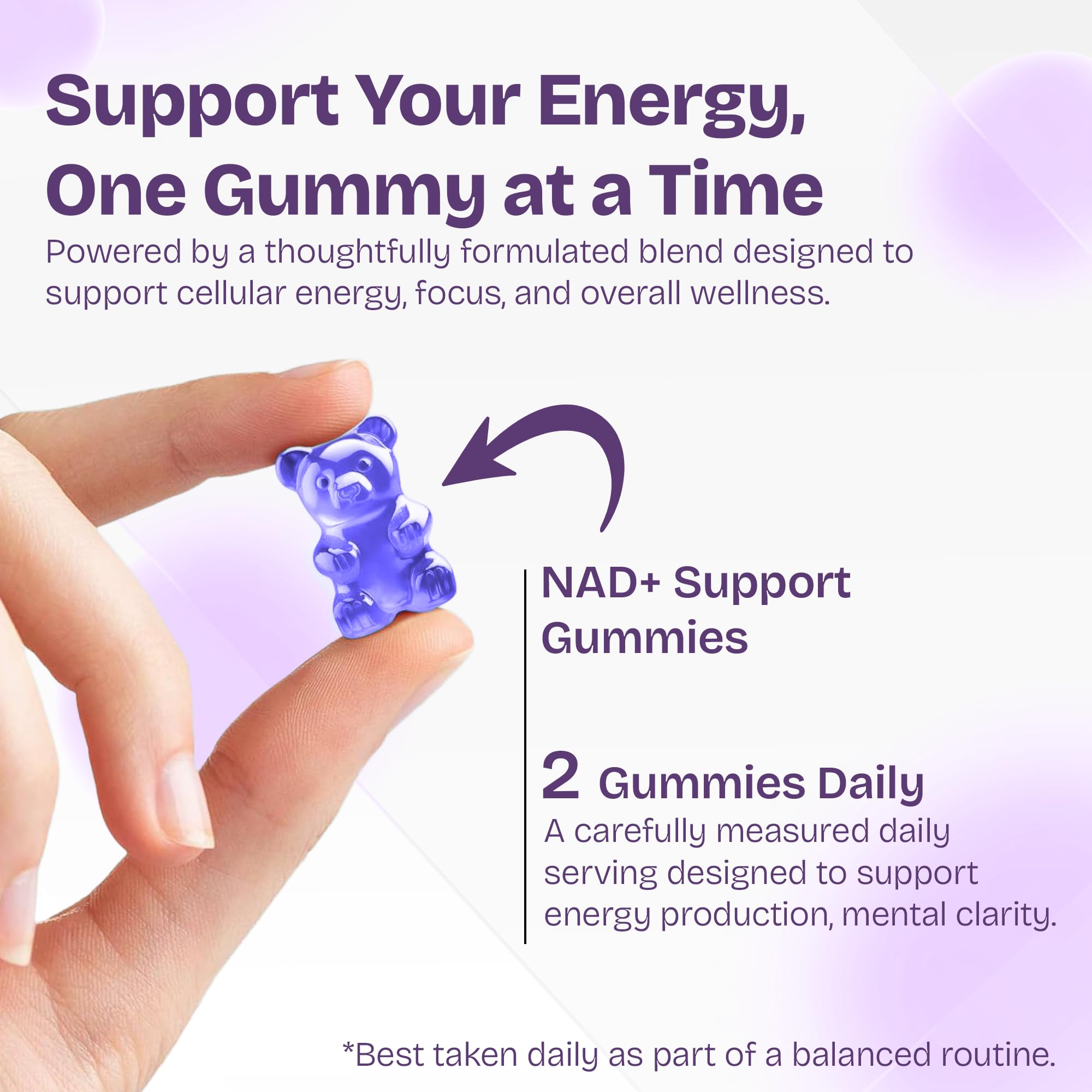 Shailee NAD Gummies on a desk, implying daytime focus and energy use.