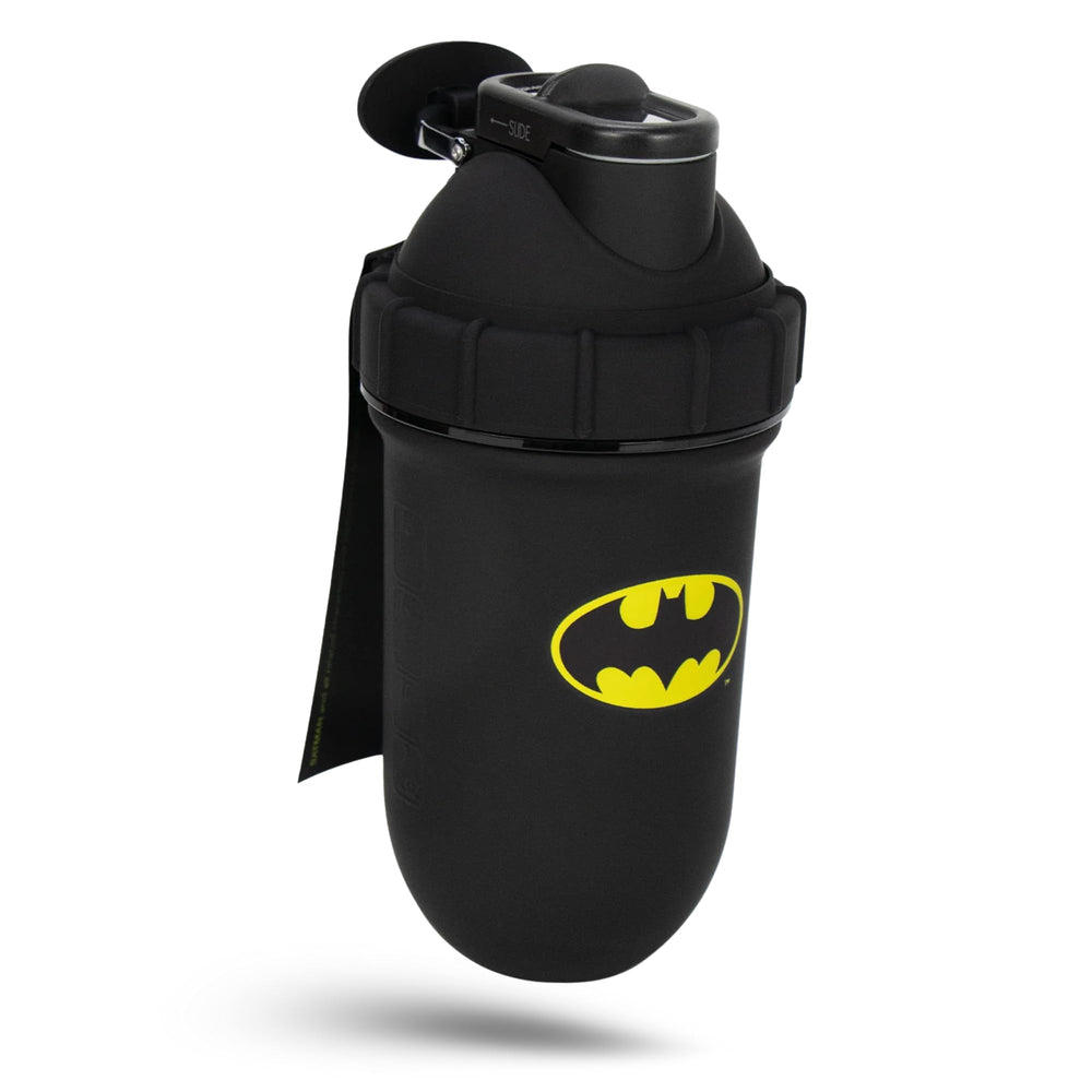 SHAKESPHERE Batman Edition in-use at gym or office for on-the-go hydration.