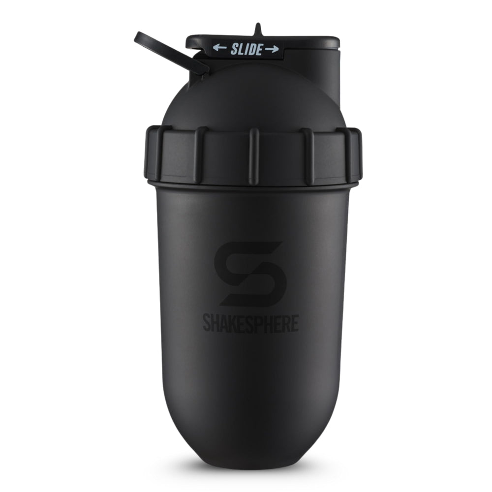 SHAKESPHERE capsule-design bottle for efficient, clump-free shakes.
