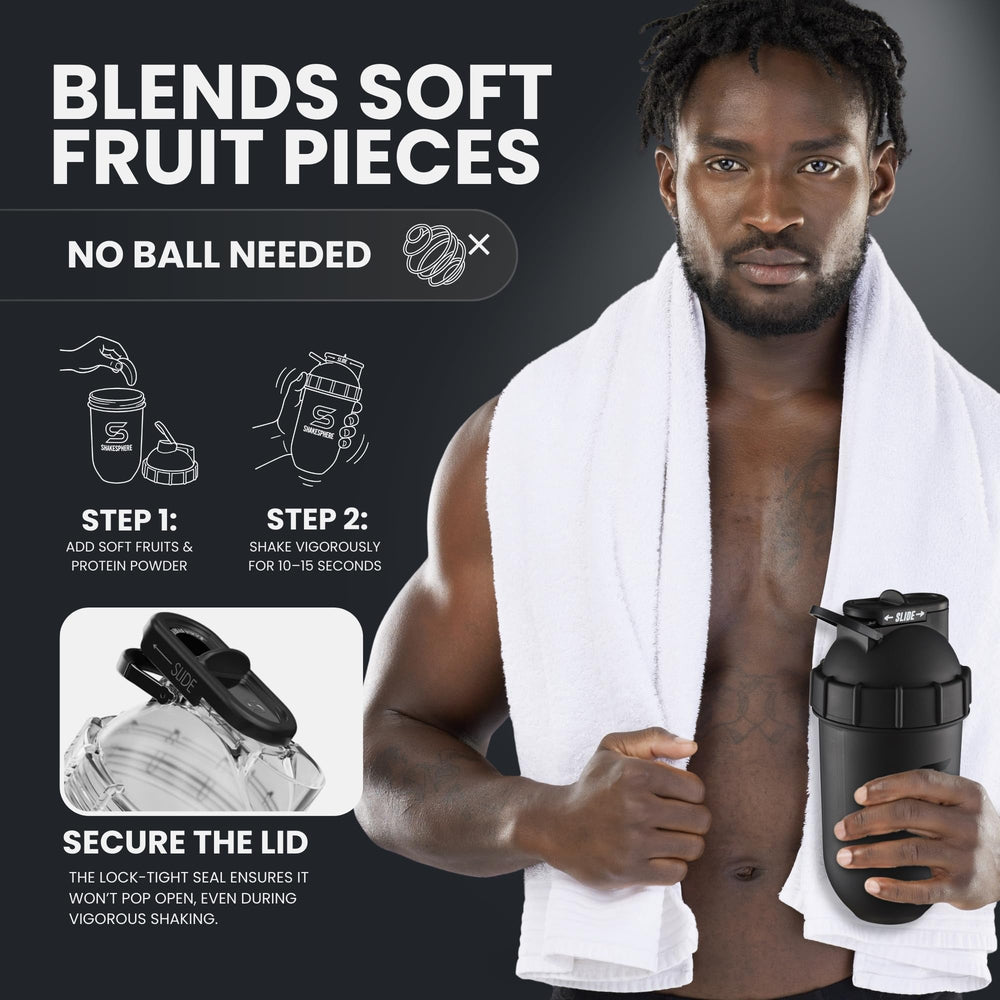 SHAKESPHERE easy-clean interior simplifies after-workout cleanup.