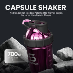 SHAKESPHERE leak-proof shaker bottle with secure lid for on-the-go use.