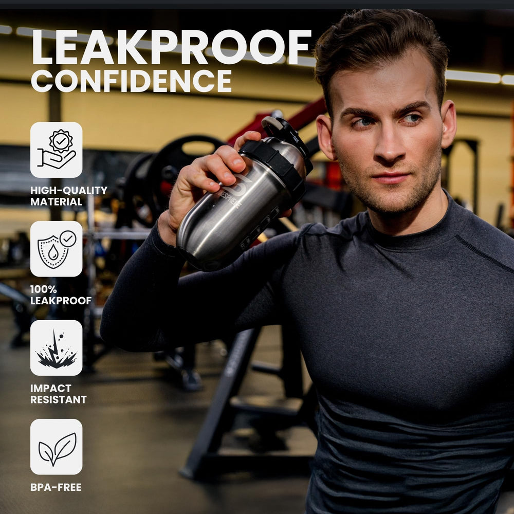 SHAKESPHERE patented capsule design blends smoothly for lump-free shakes