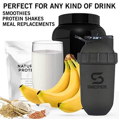 Durable body of SHAKESPHERE shaker bottle stands up to daily use.
