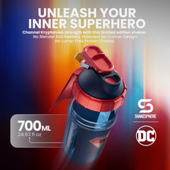 SHAKESPHERE Superman Edition bottle side view highlighting double-wall insulation for cold drinks