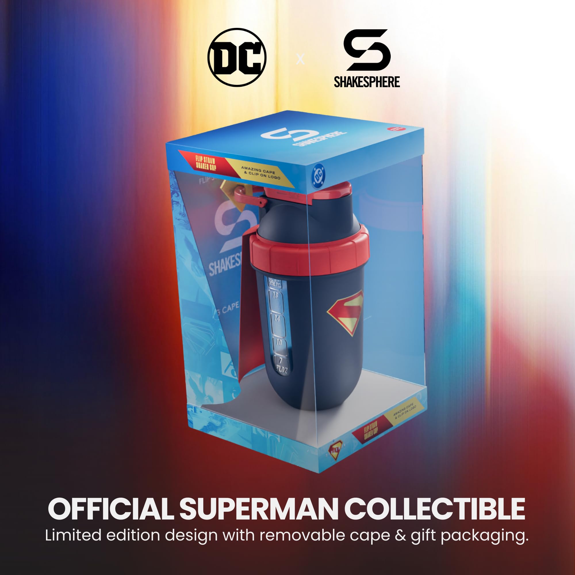 SHAKESPHERE Superman Edition collector’s gift packaging enhances display and gifting