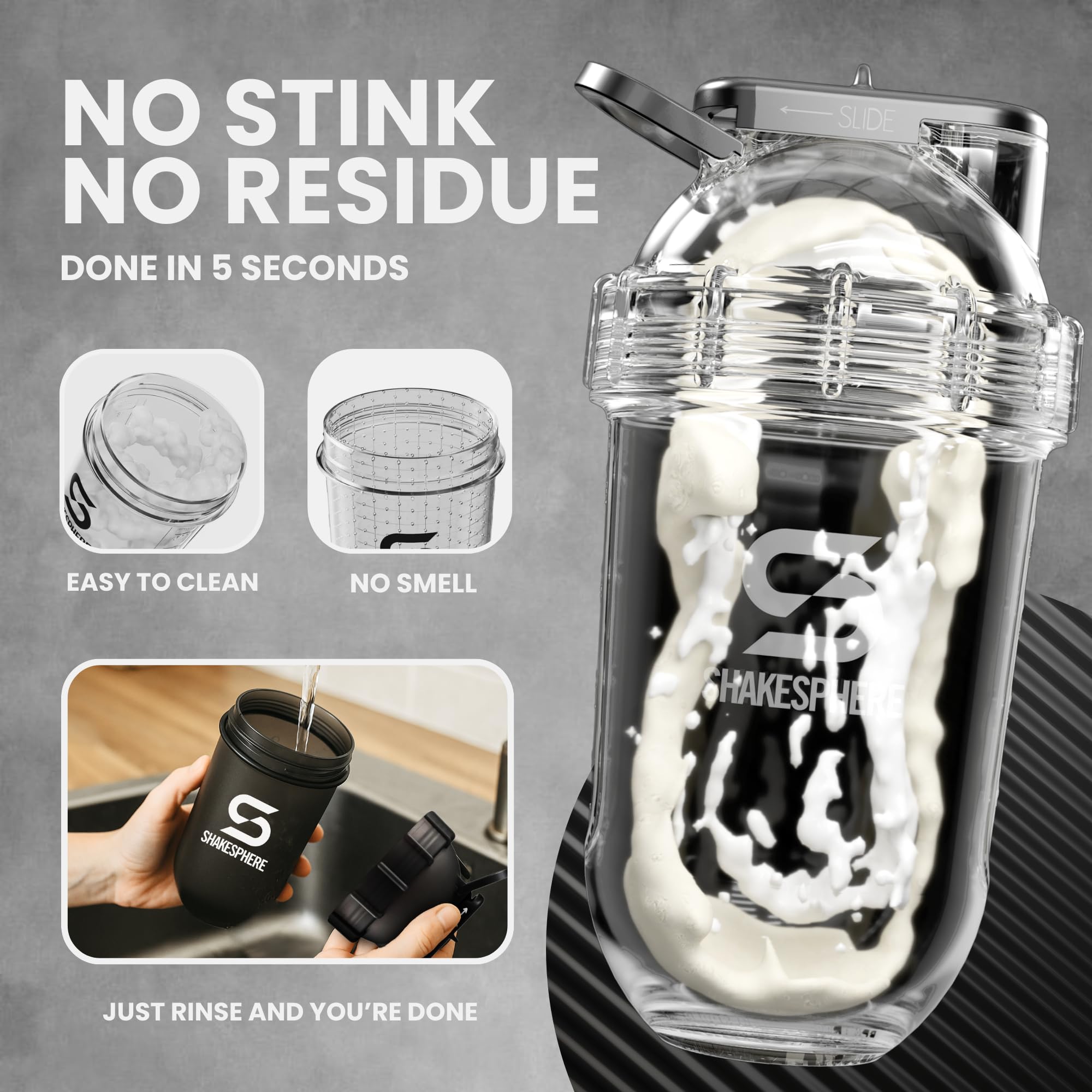 SHAKESPHERE Superman Edition insulated bottle keeps beverages cold for hours