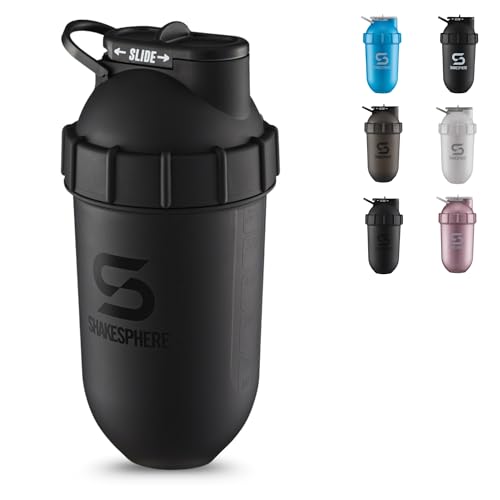SHAKESPHERE compact travel-friendly bottle fits gym bag easily.