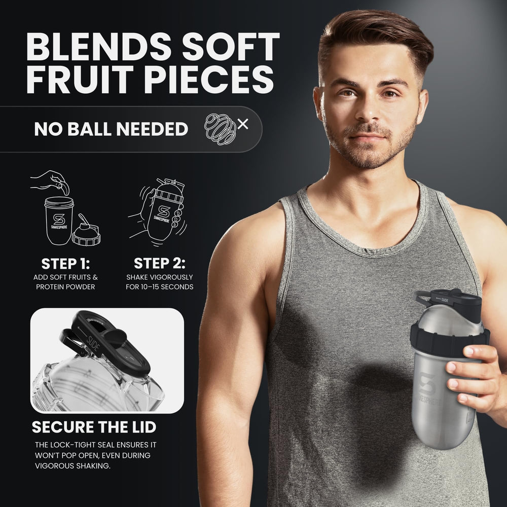 SHAKESPHERE versatile all-day use for smoothies, coffee, and recovery shakes