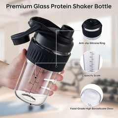 ShakeXpert two-pack glass shaker set for convenient at-home protein mixing.