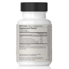 Shaklee CarotoMax bottle side view highlights 90 softgels.