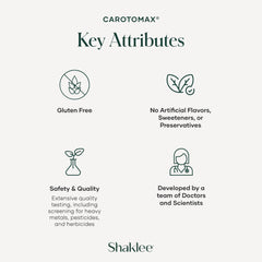 Shaklee CarotoMax label close-up demonstrates carotenoid blend.