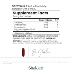 Shaklee CoQHeart softgel close-up emphasizing smooth texture for easy swallowing