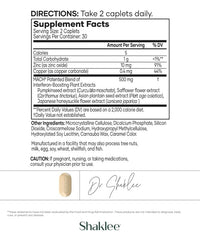 Close-up of NutriFeron caplets for a convenient two-per-day routine.