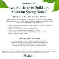 Shaklee OsteoMatrix combines vitamins D, K, zinc, manganese for bone support