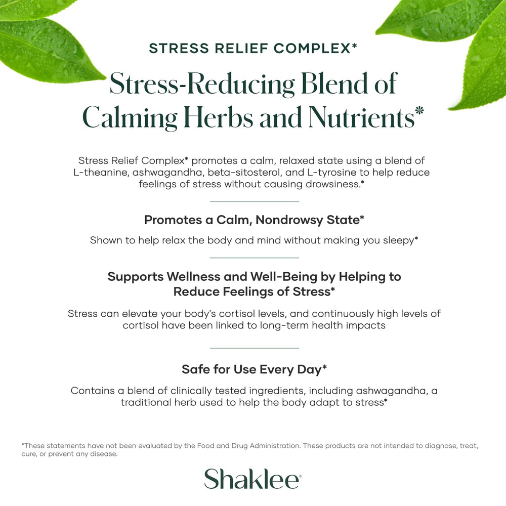 Shaklee Stress Relief Complex ingredients beta-sitosterol and L-tyrosine.