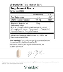 Shaklee Vita-C 500mg capsules close-up showing capsule texture and potency