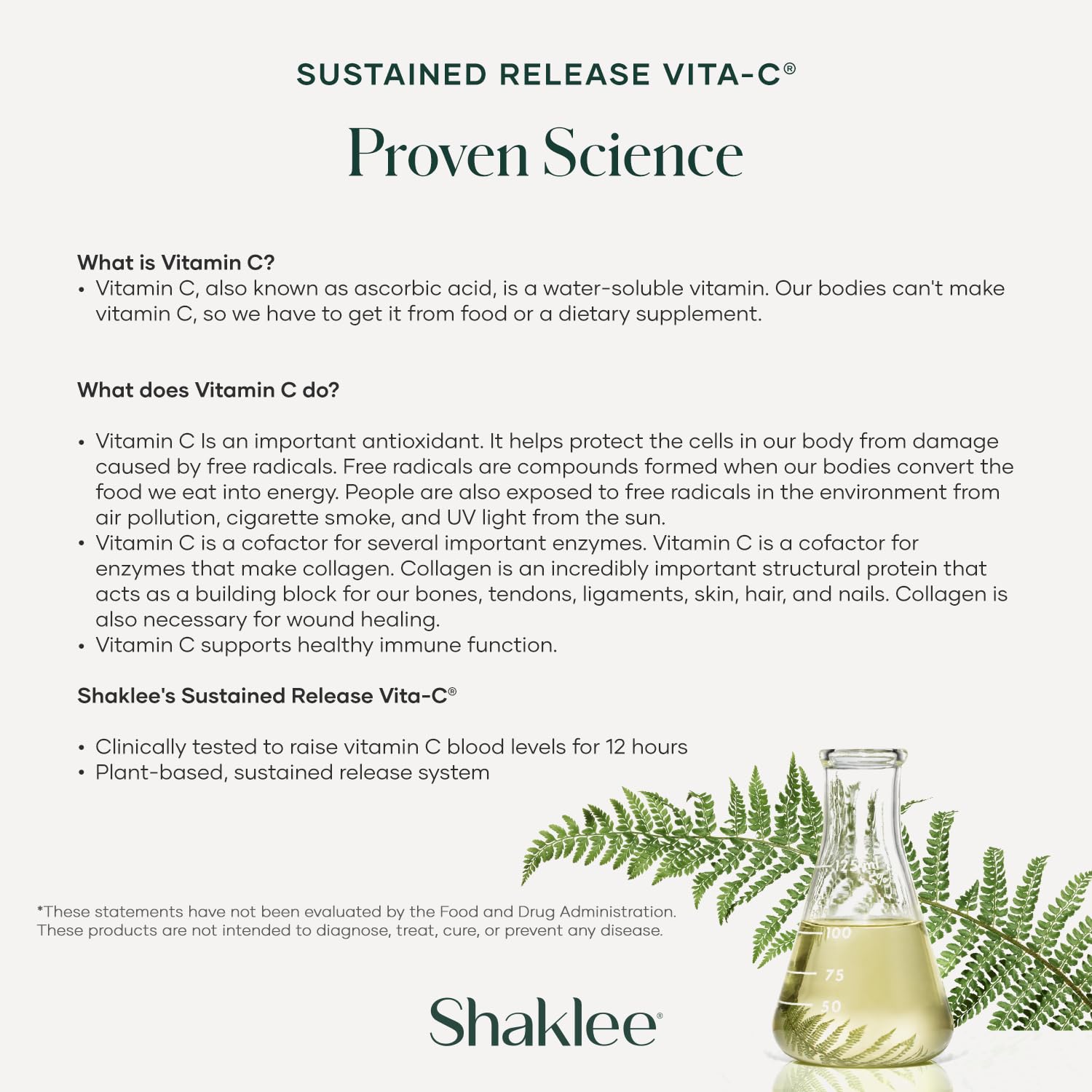 Shaklee Vita-C 500mg bottle label with skin and eye health emphasis