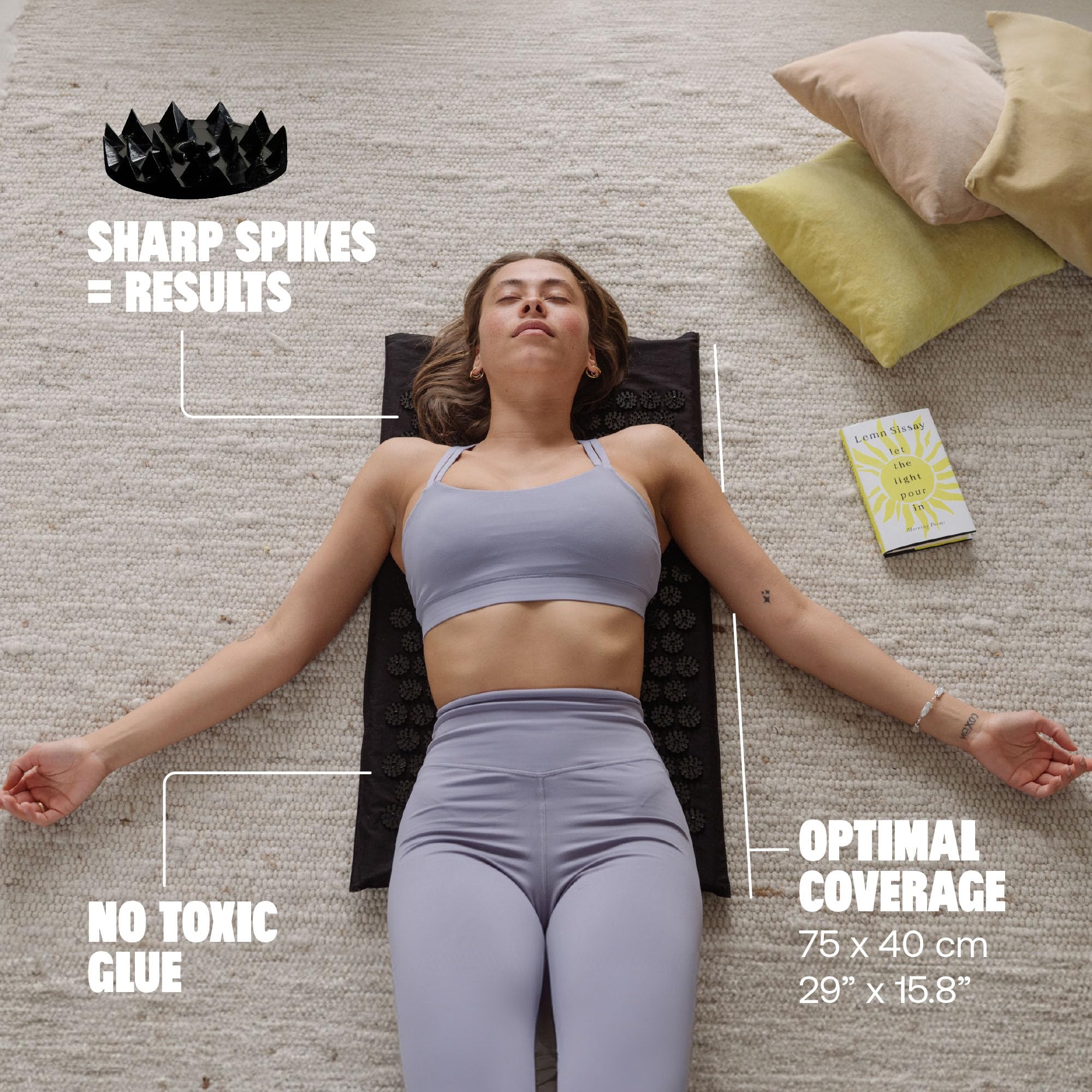 ShaktiMat organic cotton cover highlighting natural breathable materials and quality.