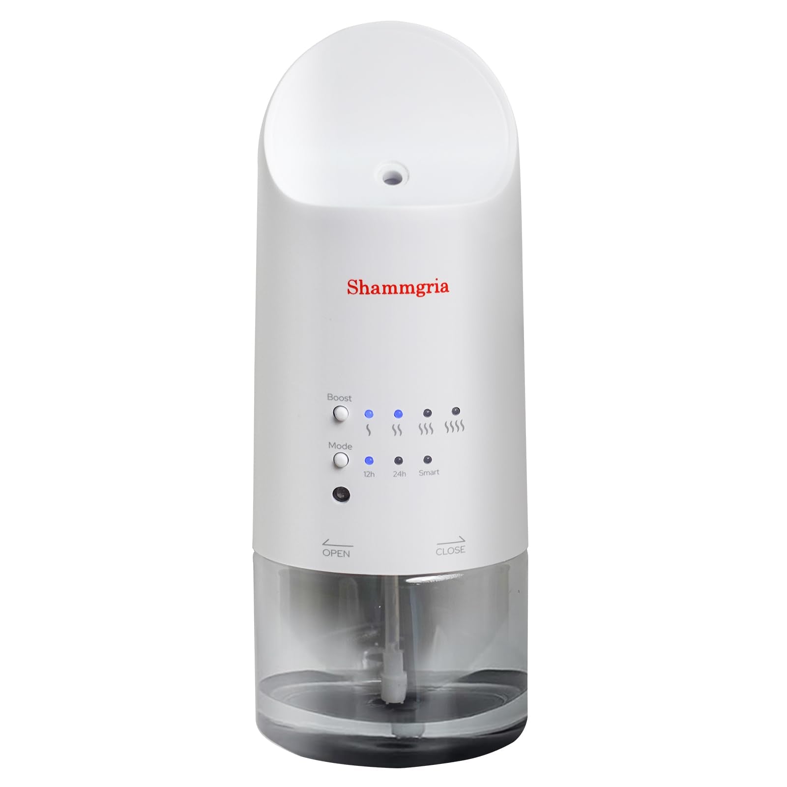 Shammgria 2026 wall-mount diffuser on a socket delivering continuous ambient aroma