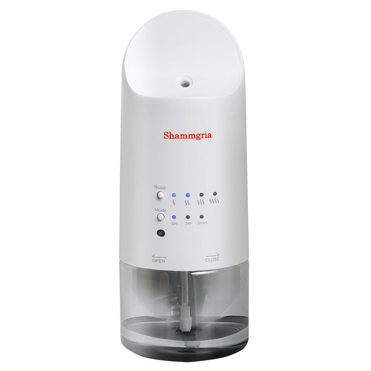 Shammgria 2026 wall-mount diffuser on a socket delivering continuous ambient aroma