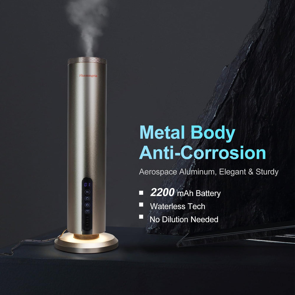 Shammgria waterless diffuser showing clean loop without water residue