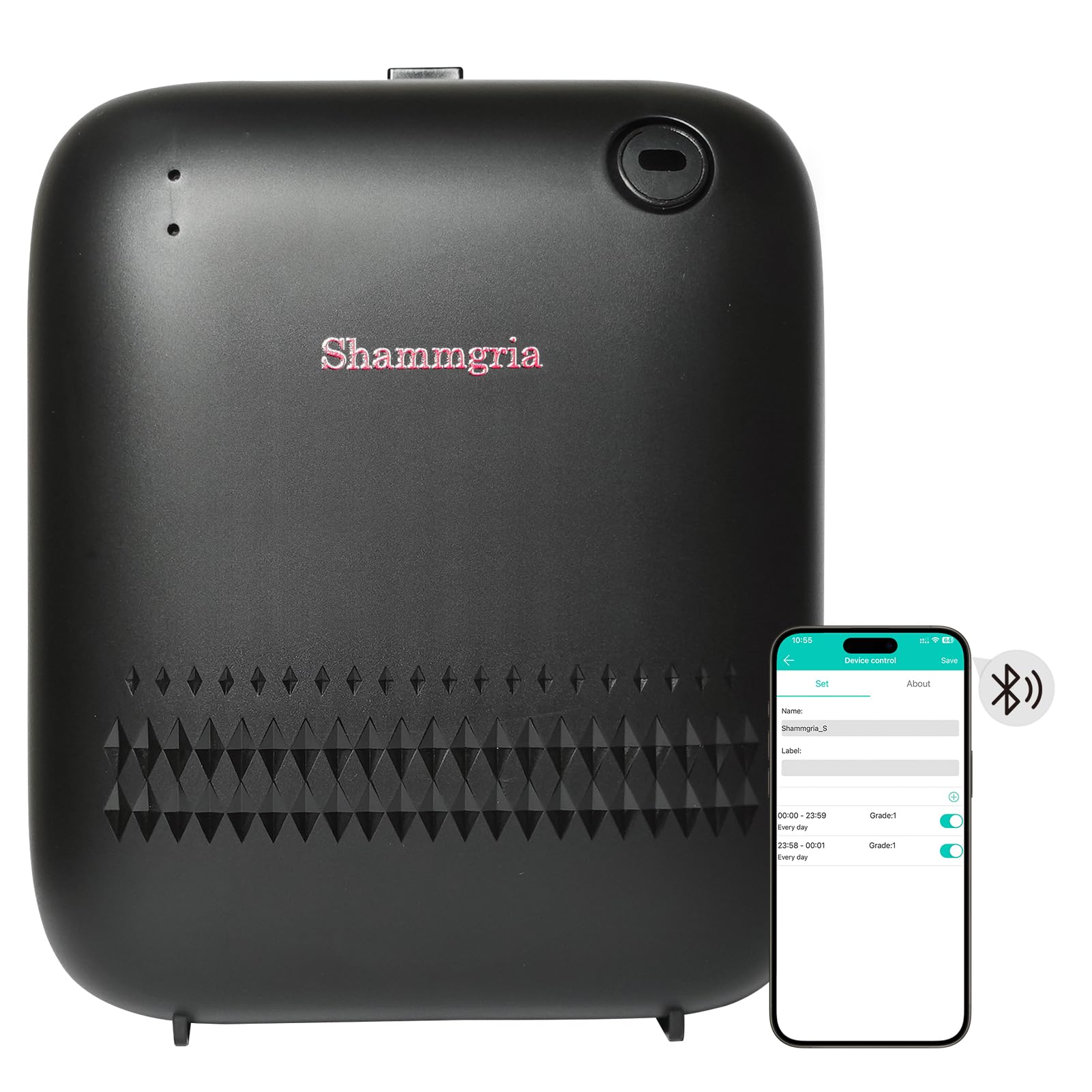 Shammgria battery-powered diffuser front view with 150ml capacity for long-lasting aroma