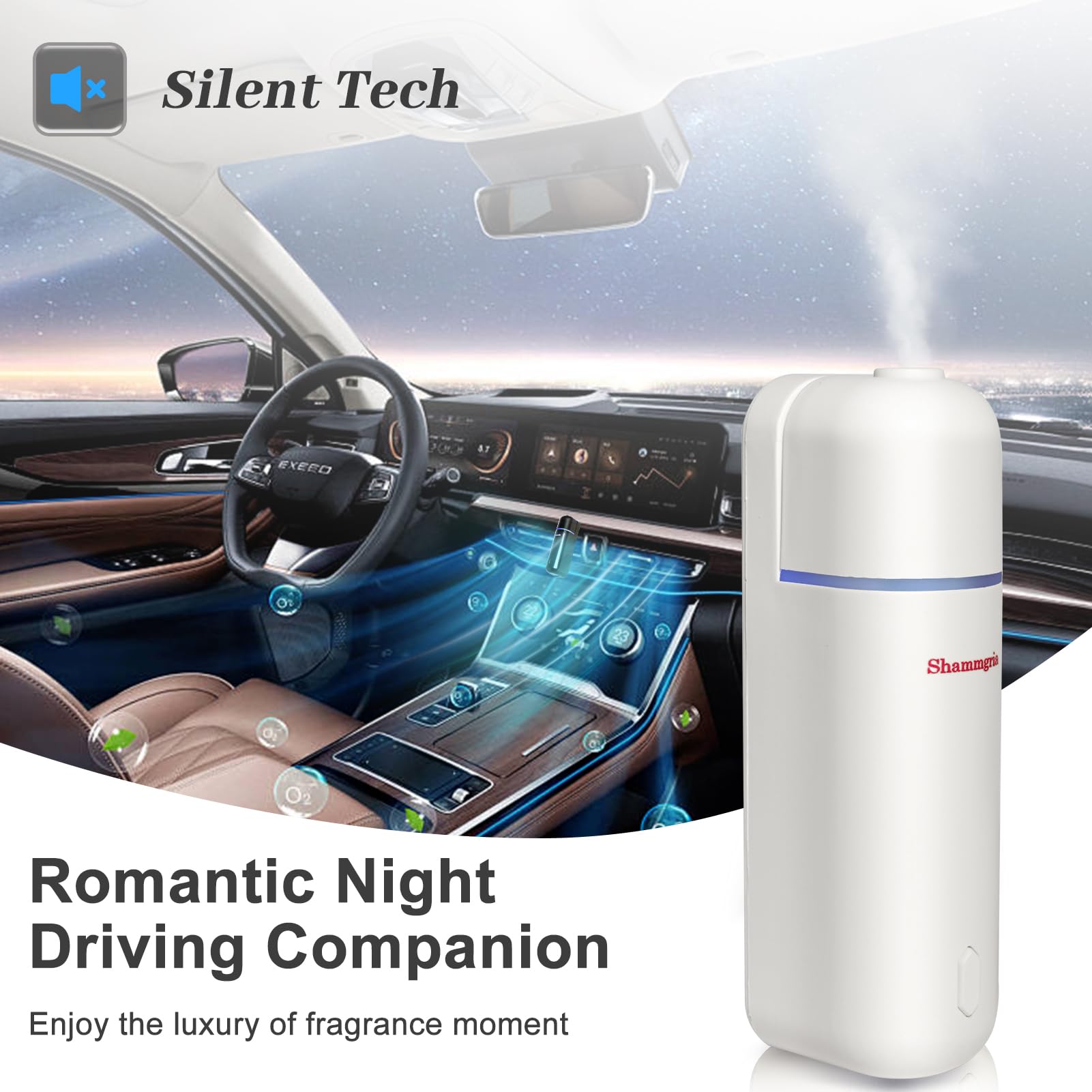 Shammgria USB rechargeable diffuser ready for plug-free use