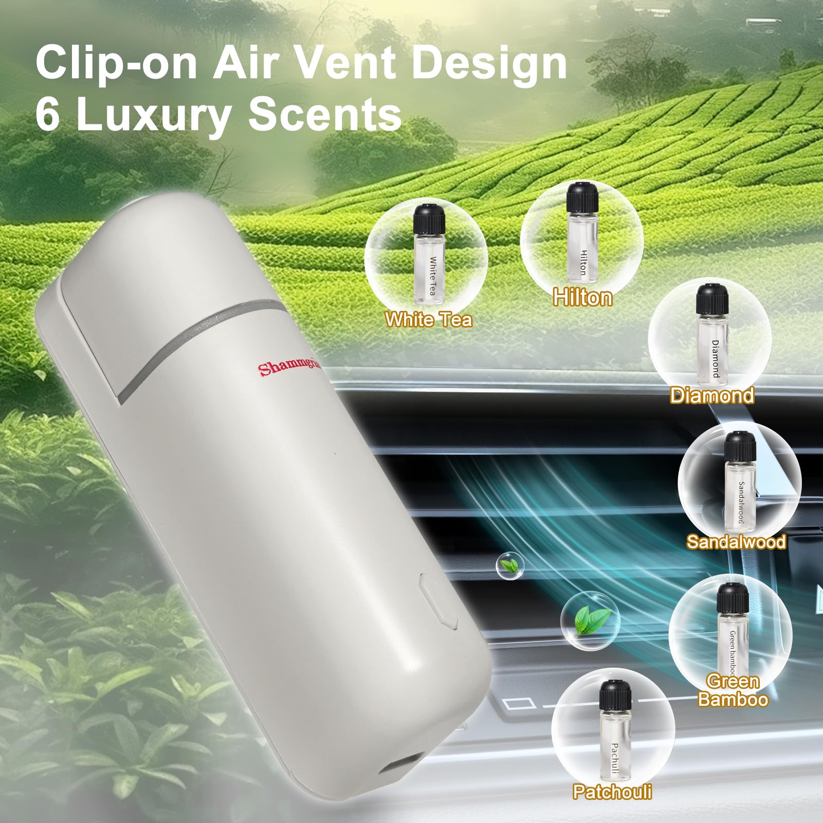 Shammgria vent clip horizontal mounting for car vents