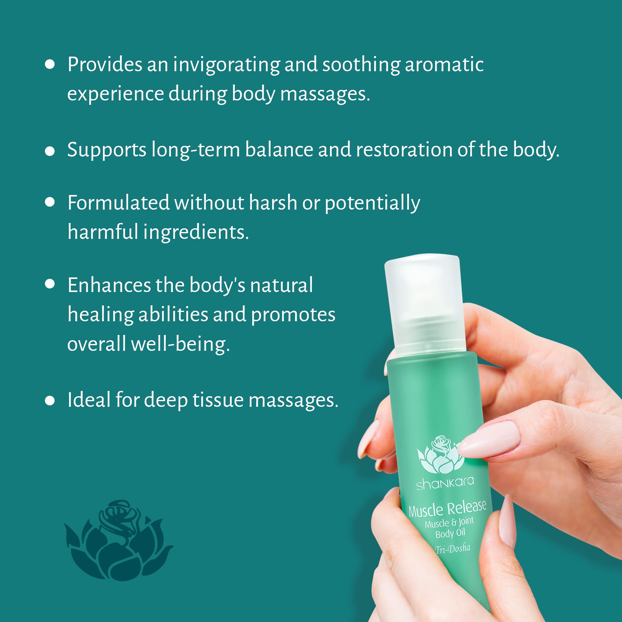 Shankara arnica-rich body oil eases tired areas with natural support.