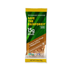 SHANTI BALANCE gut health cashew cookie dough bar close-up with creamy texture and chips