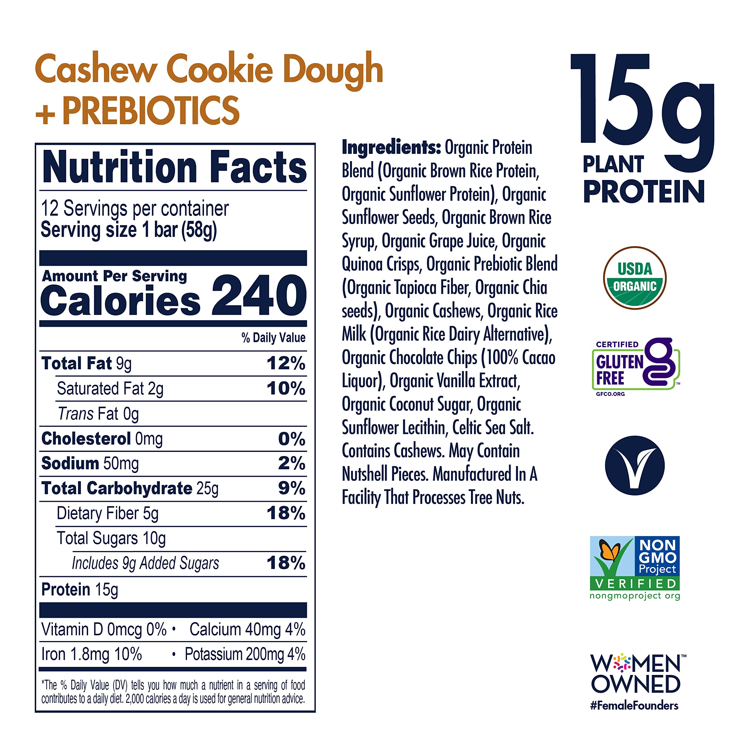 SHANTI BALANCE plant-based protein bar featuring protein-rich content for a satisfying snack