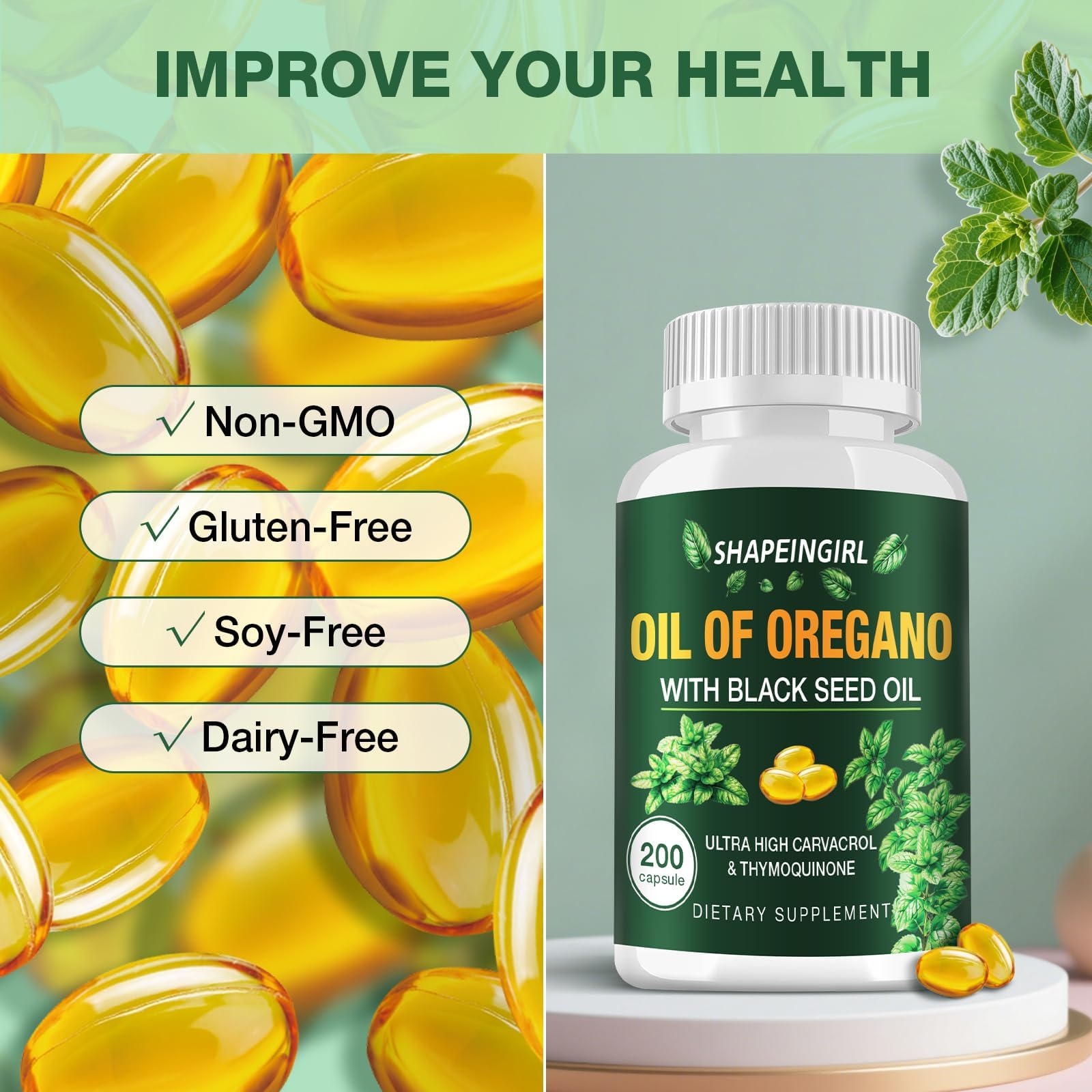 Shapeingirl easy-swallow softgels enable smooth, comfortable intake