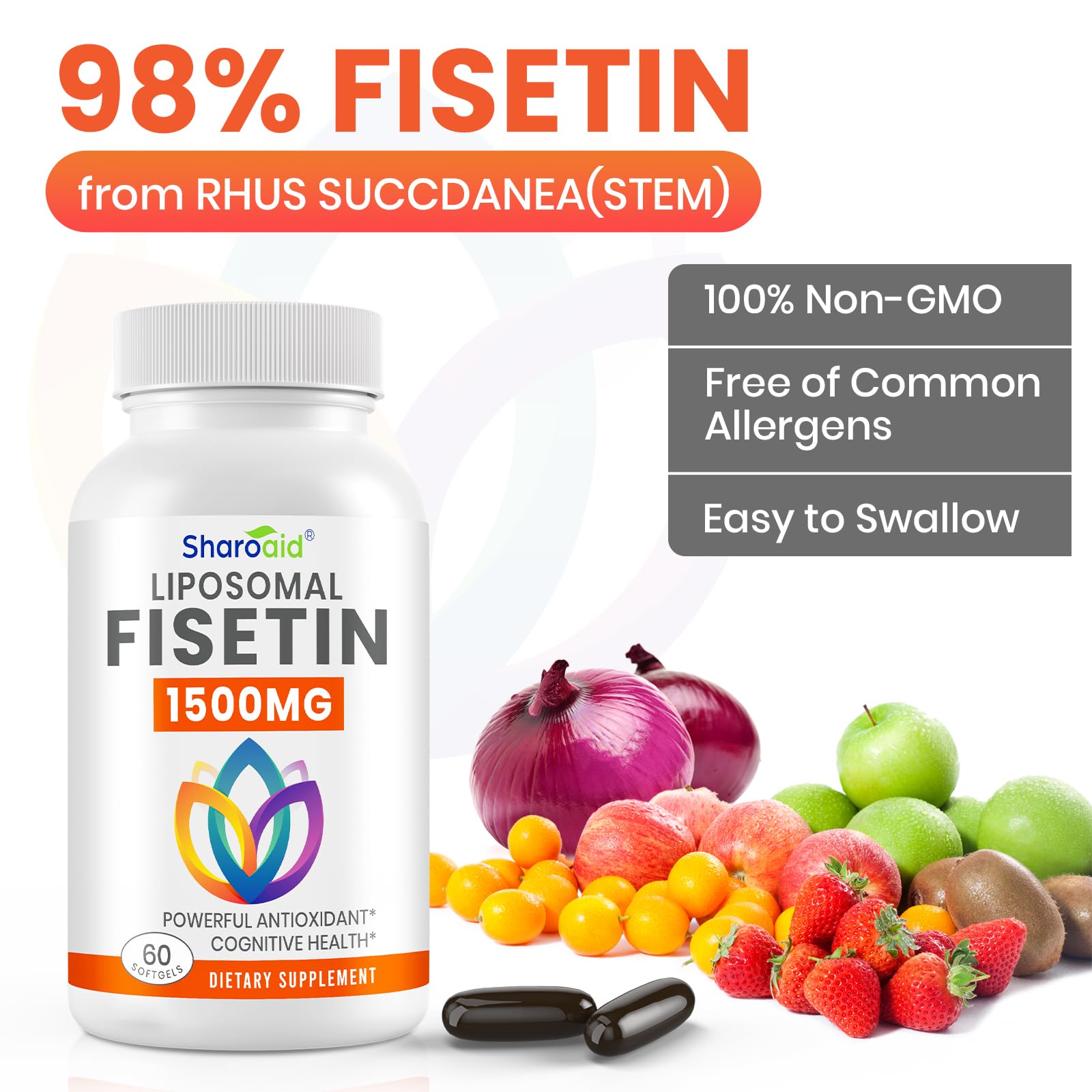 Sharoaid fisetin pour over softgels during daily routine