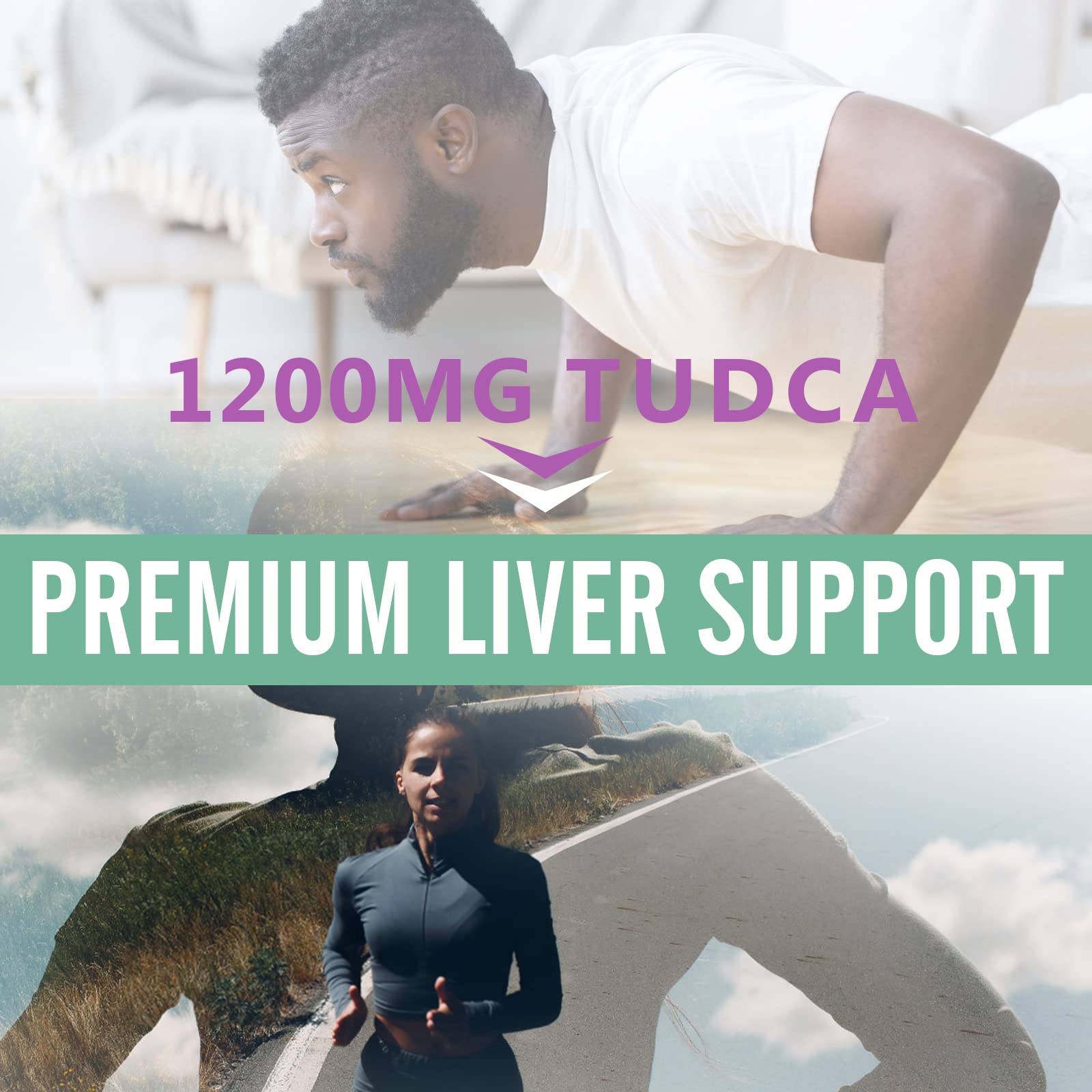 Sharoaid TUDCA liver support dosing caps shows simple two-capsule daily routine