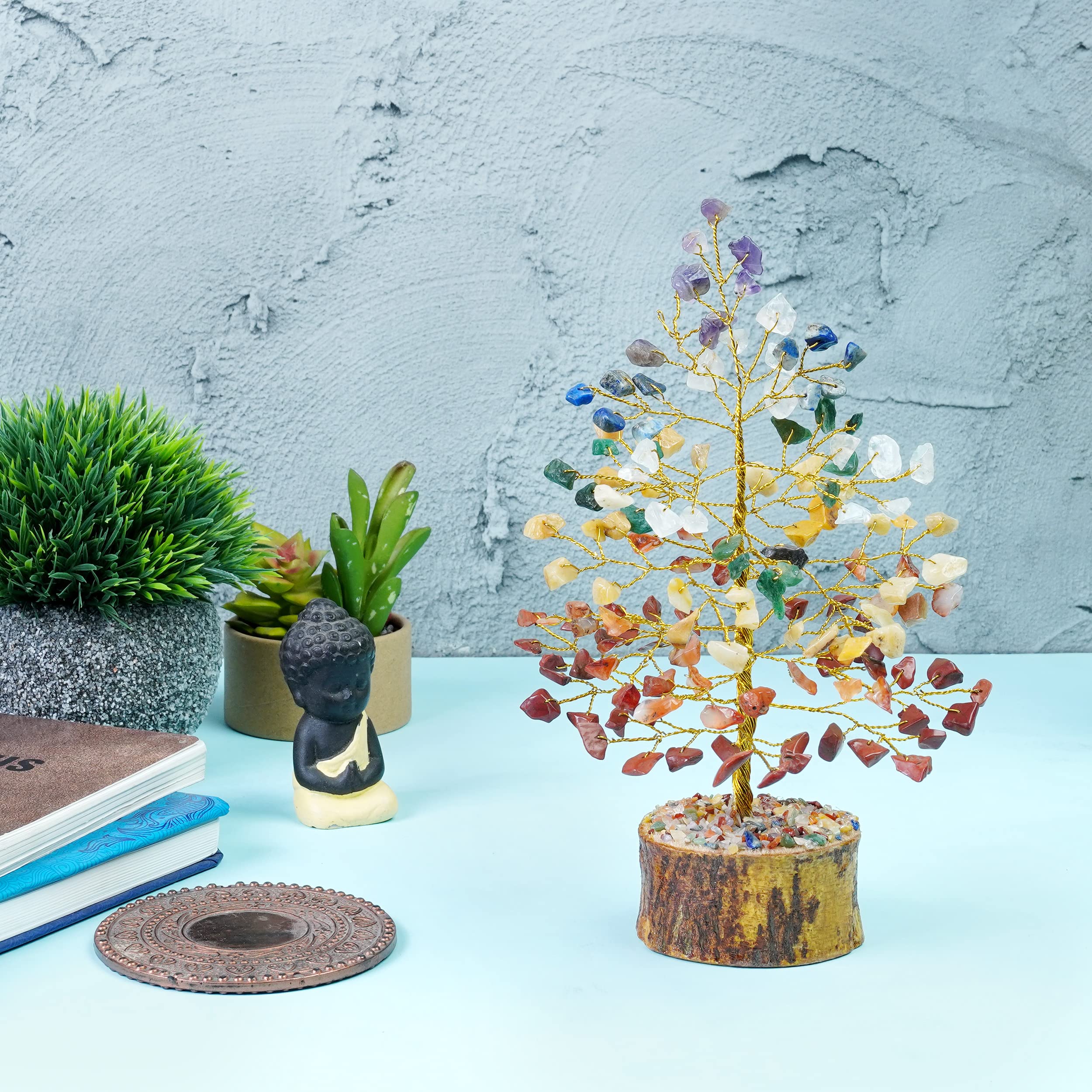 Shawn 10-inch gemstone ornament radiates energy and style in any room