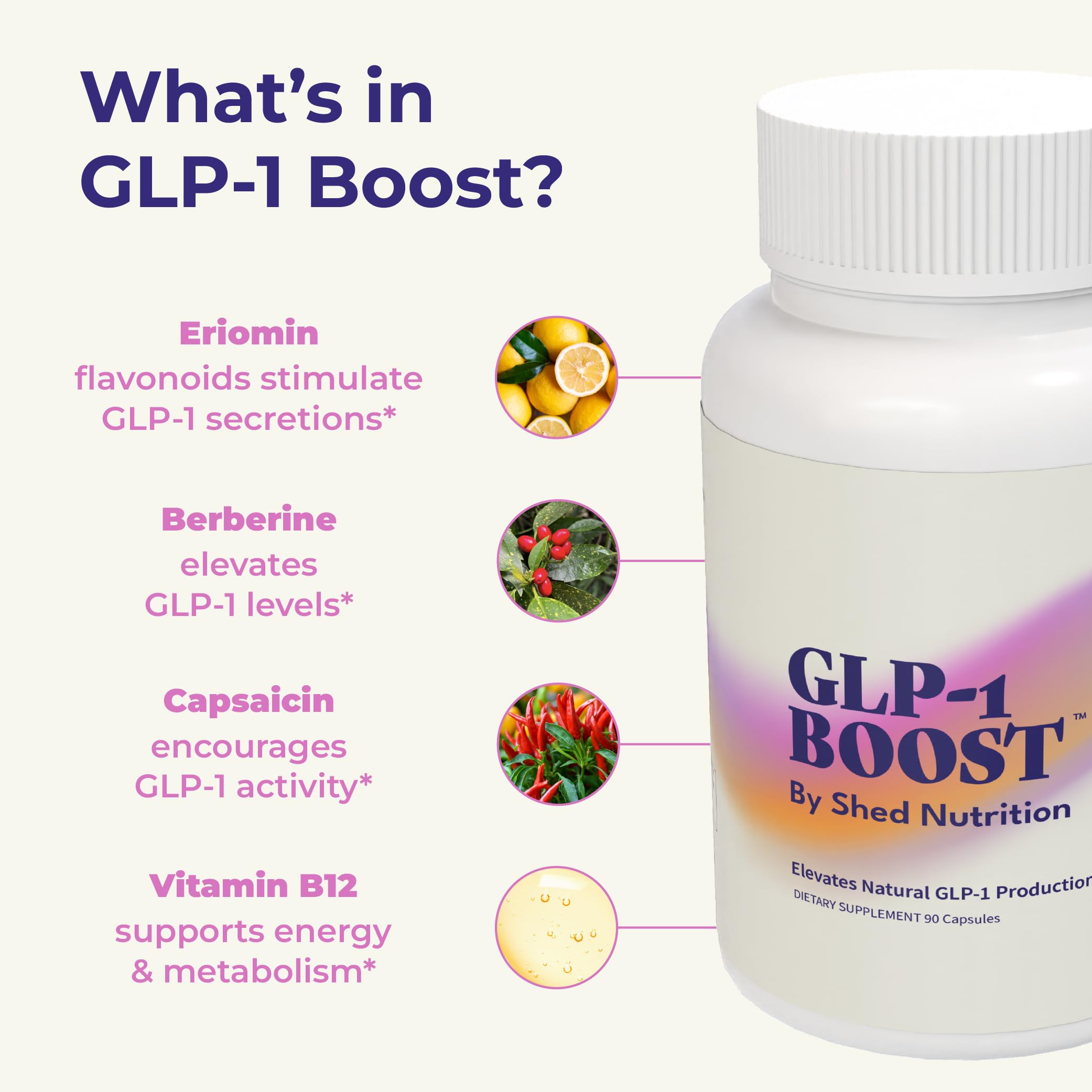 Person preparing to take Shed Nutrition GLP-1 Boost before a meal.
